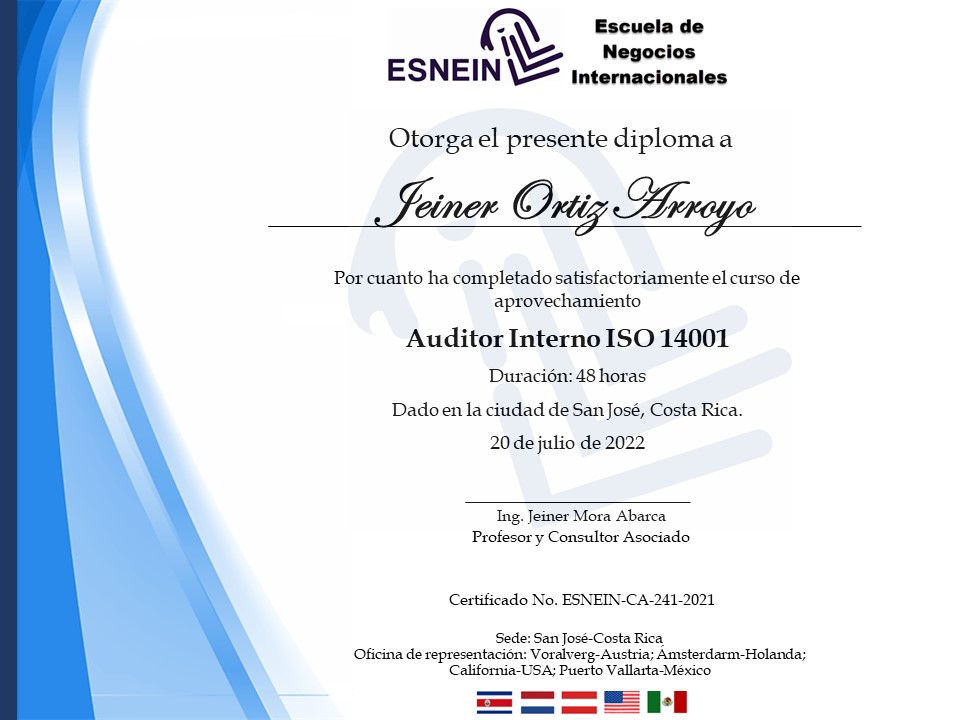 Auditor Interno Iso 14001 Esnein 2951